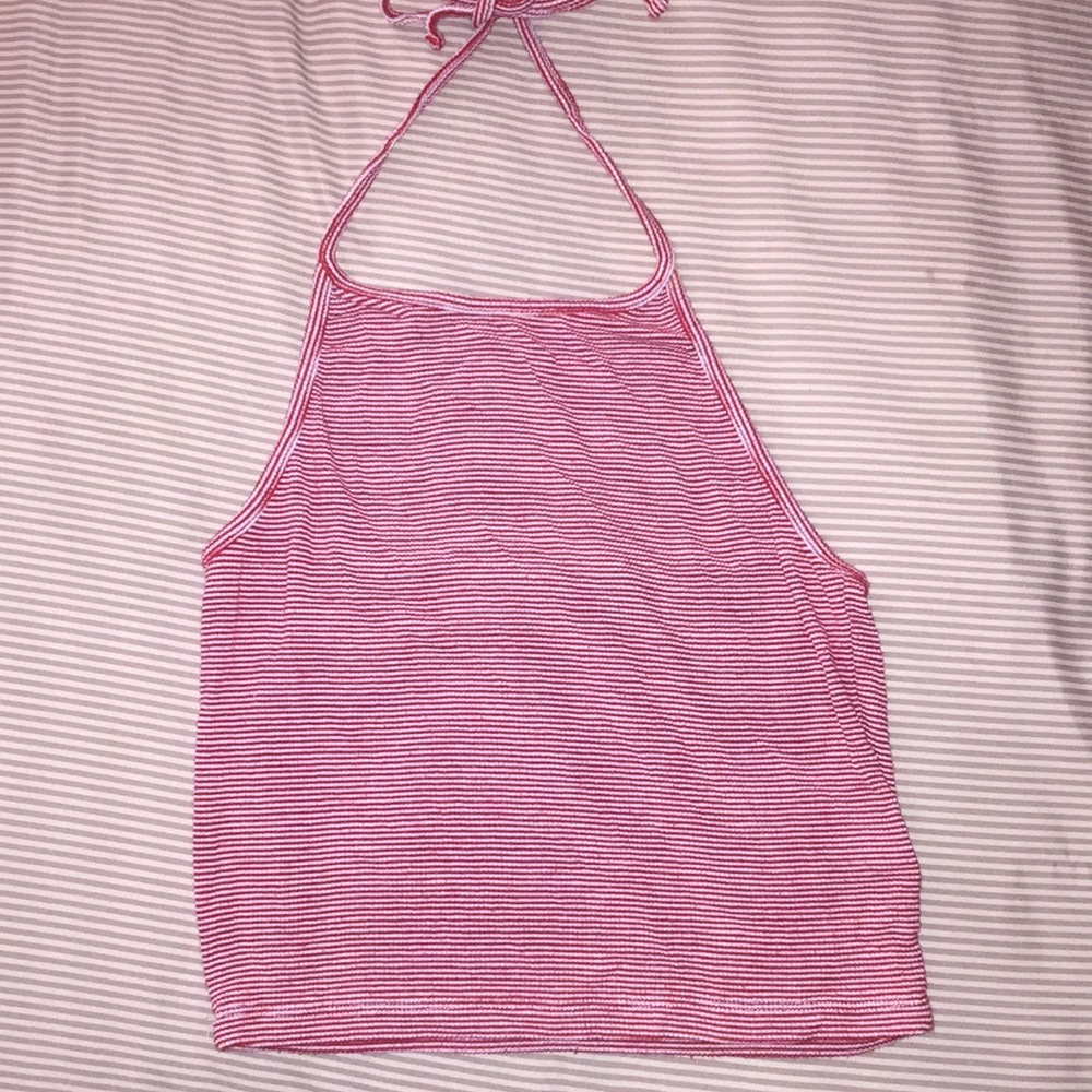 Red striped brandy Melville halter top